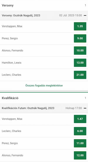 F1 Osztrák Nagydíj