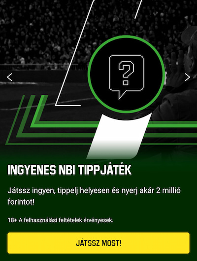 Unibet ingyenes tippjáték az NB1 első fordulójára.