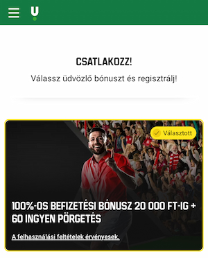 Unibet promóció kiválasztása