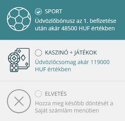 22bet promóció kiválasztása
