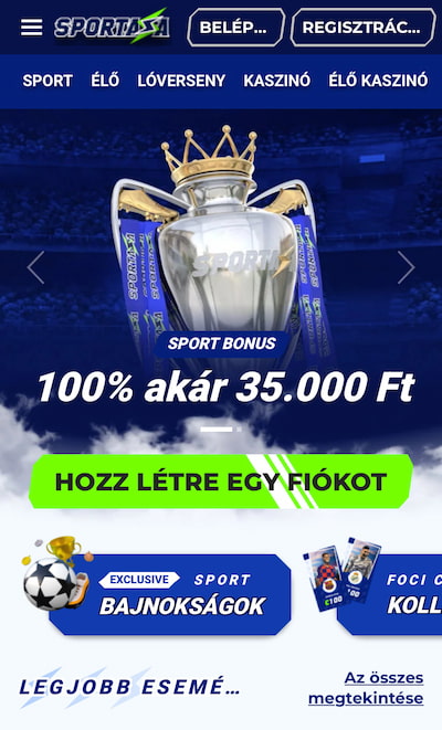 Sportaza mobil felület