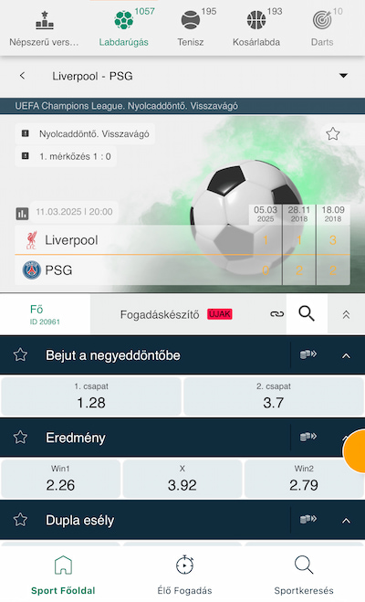 BoaBet fogadási piacok