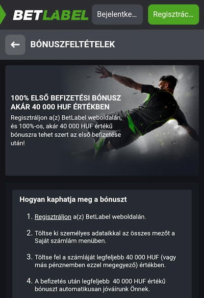 BetLabel bónusz